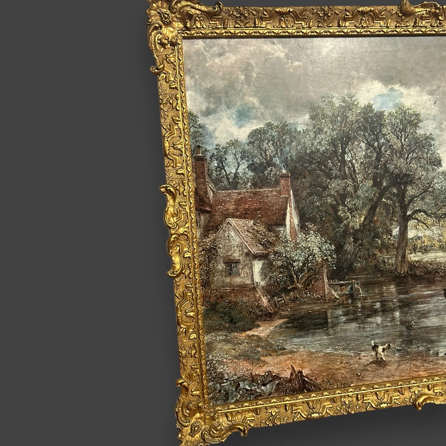 Vintage 1970s Nature Landscape Gilt Picture Frame