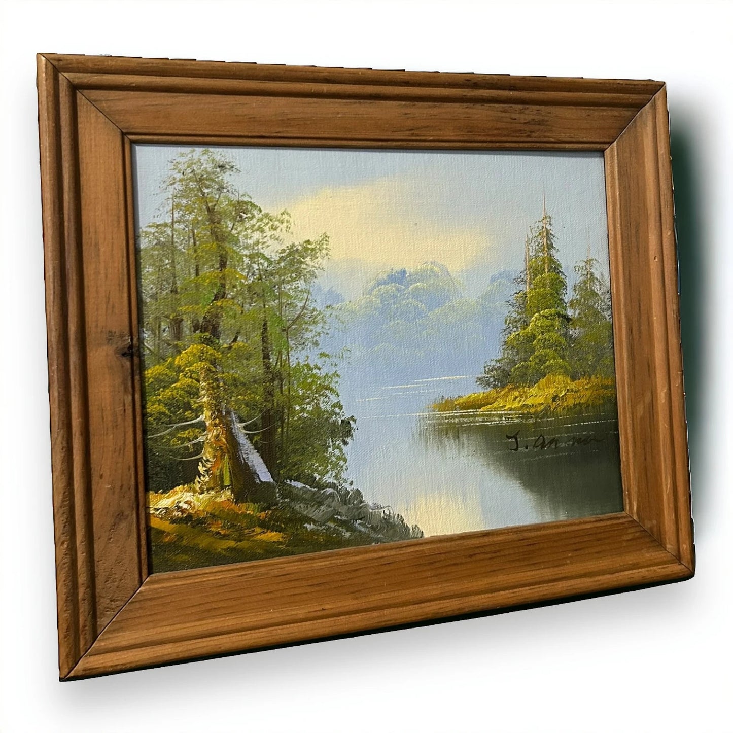Vintage 1970s Nature Landscape Oil Painting