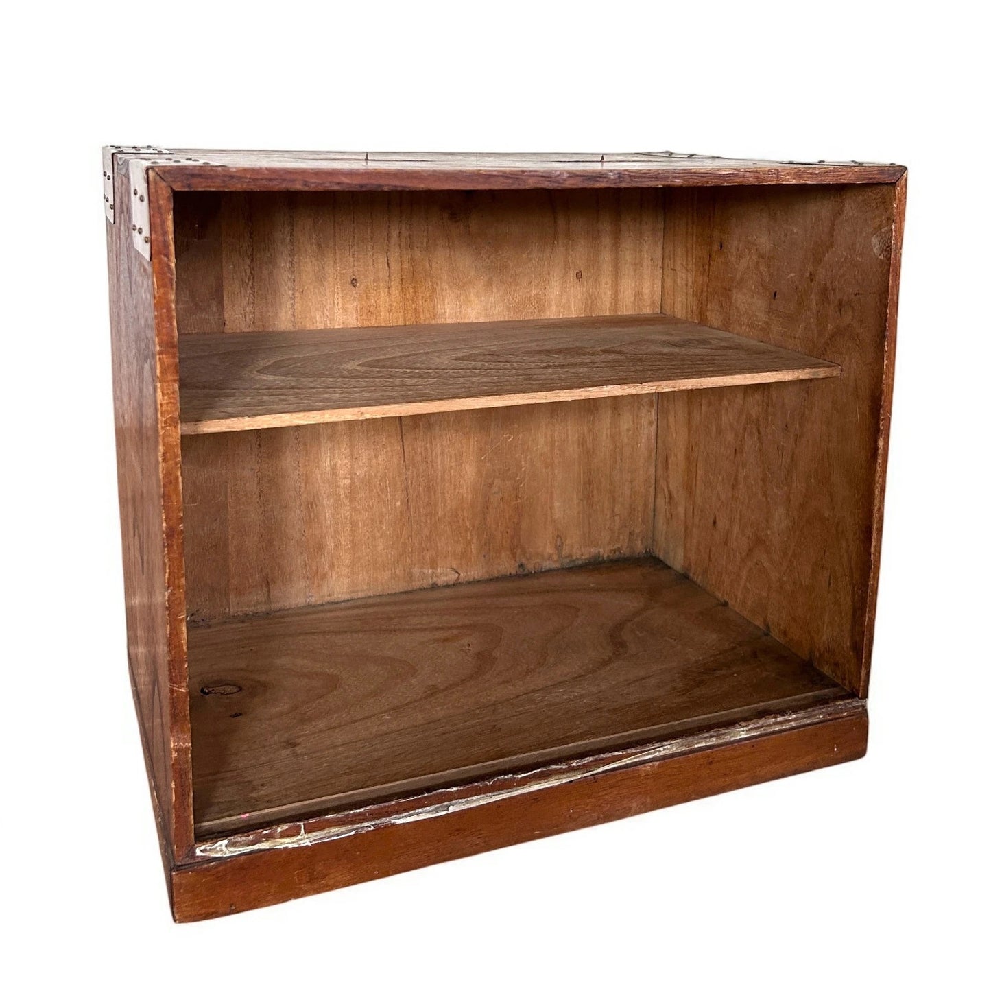 Mid Century Chinese Wood and Brass Storage Cabinet
