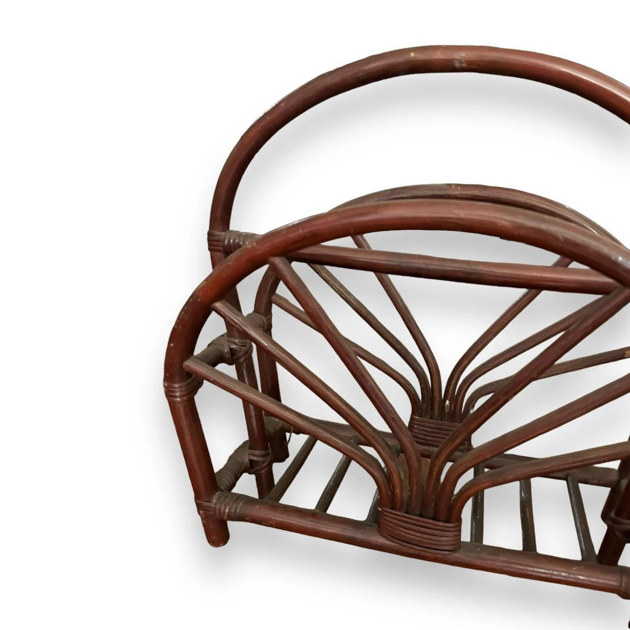 Mid Century Bamboo Magazine Rack