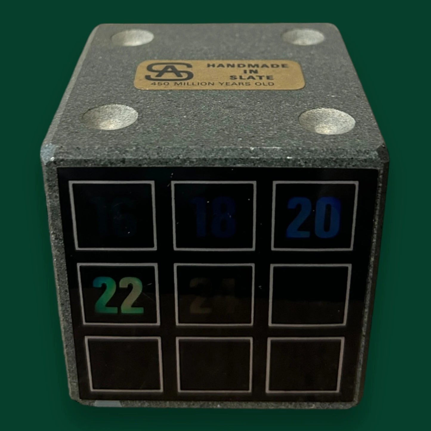 Vintage 1960s Slate Dice Paperweight