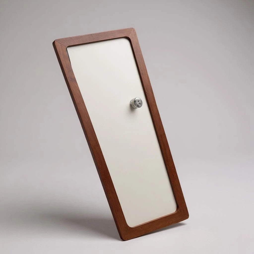 Mid Century modern long danish teak wood mirror