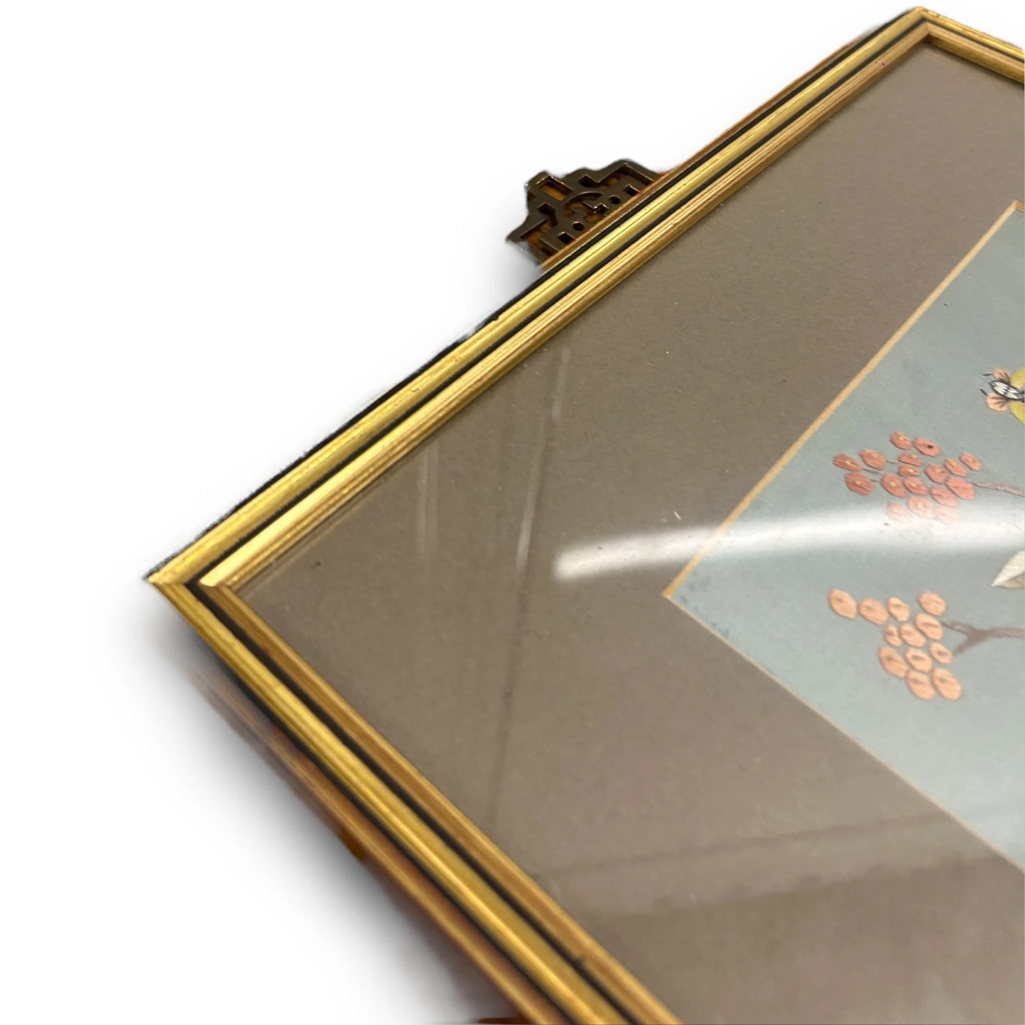 Vintage 1970s Chinese Silk Frame Tapestry