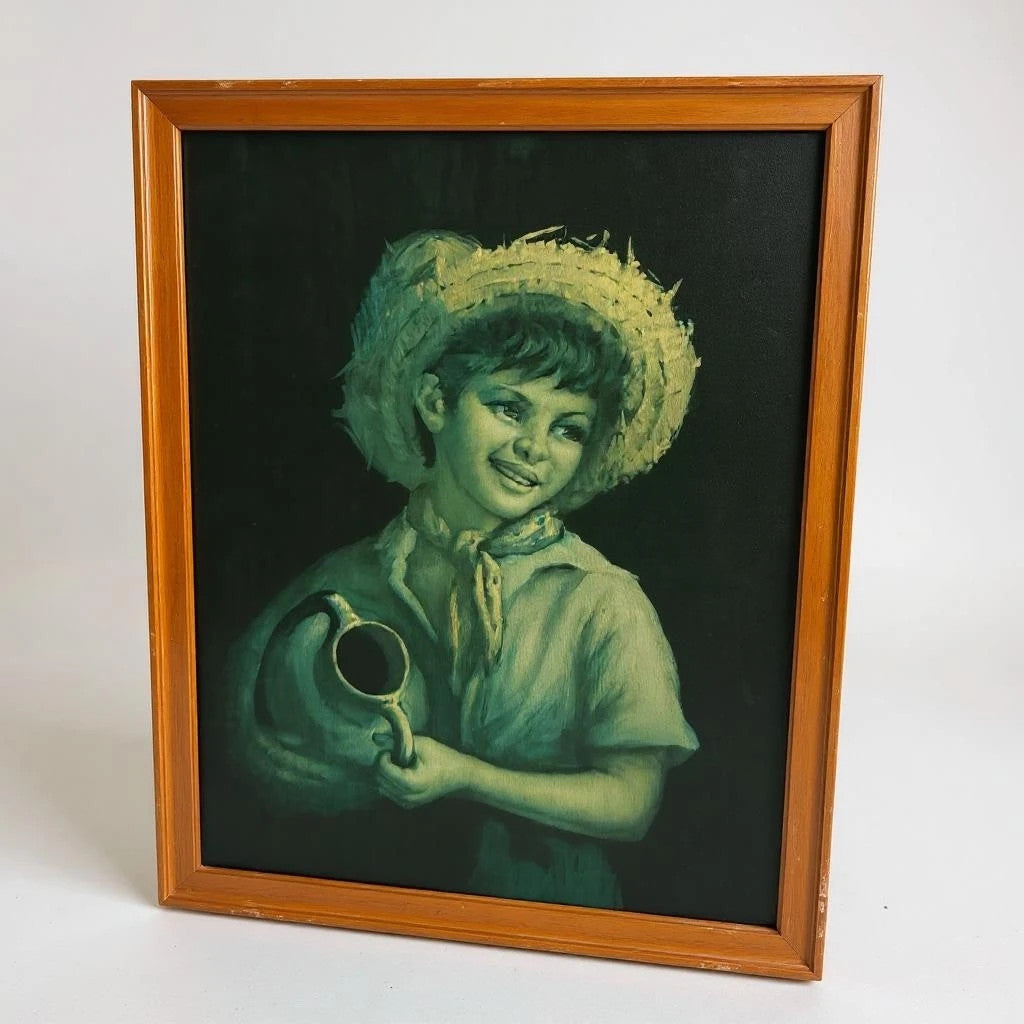 Mid Century Modern Country Boy by Tovine Framed Wall Art