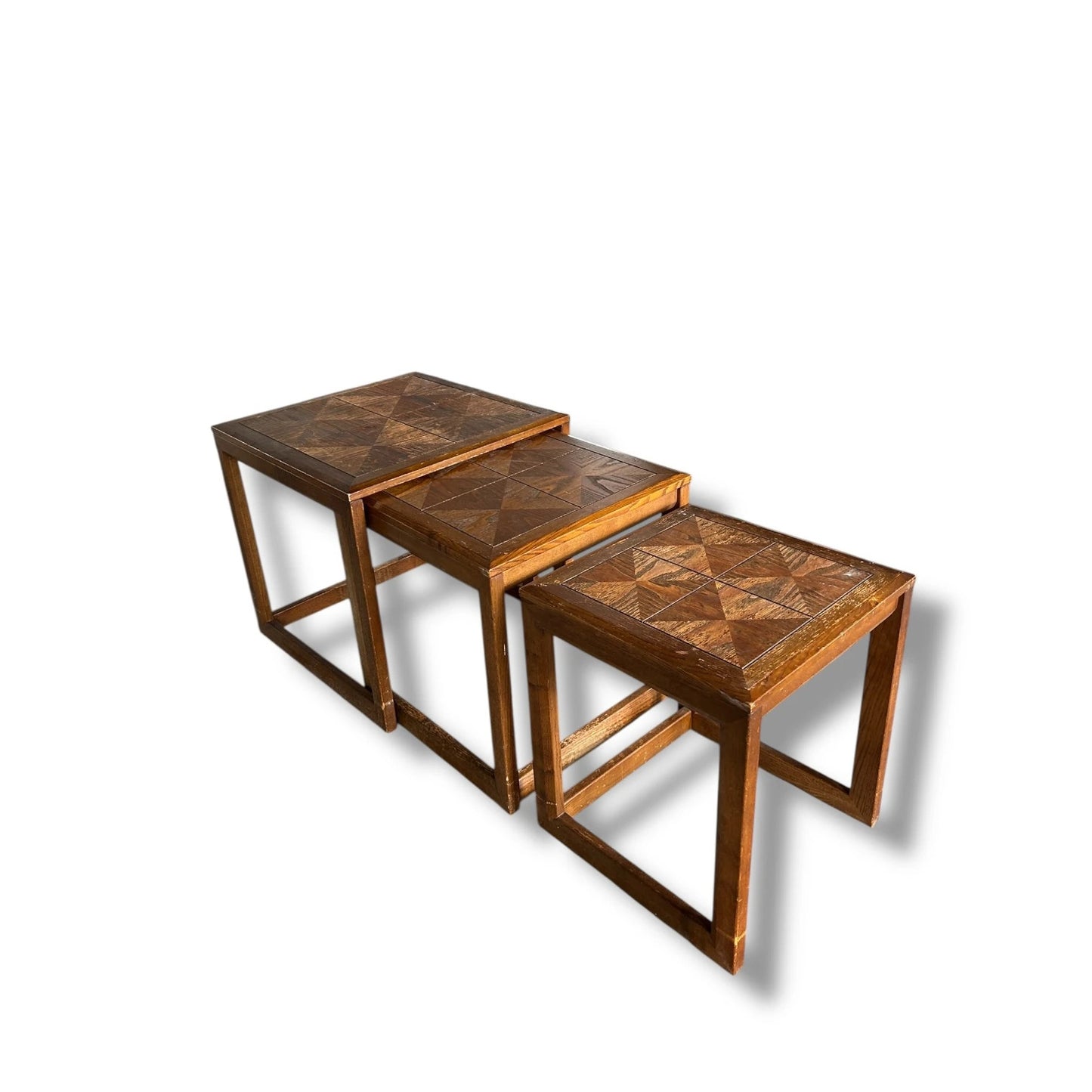 Mid Century Modern G Plan Parquetry Nest of Tables