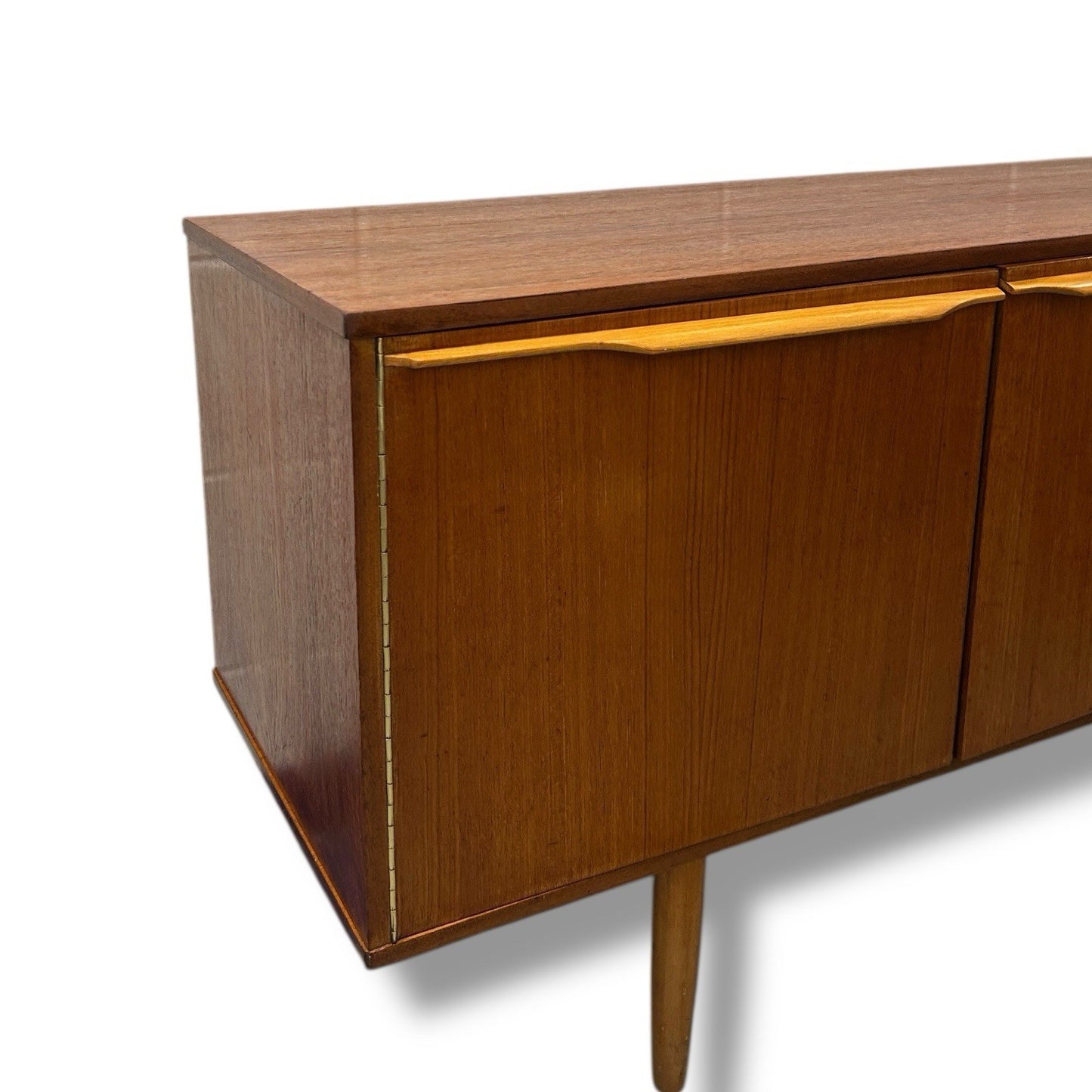 Mid Century Modern Morris Of Glasgow Teak Carved Wood Sideboard
