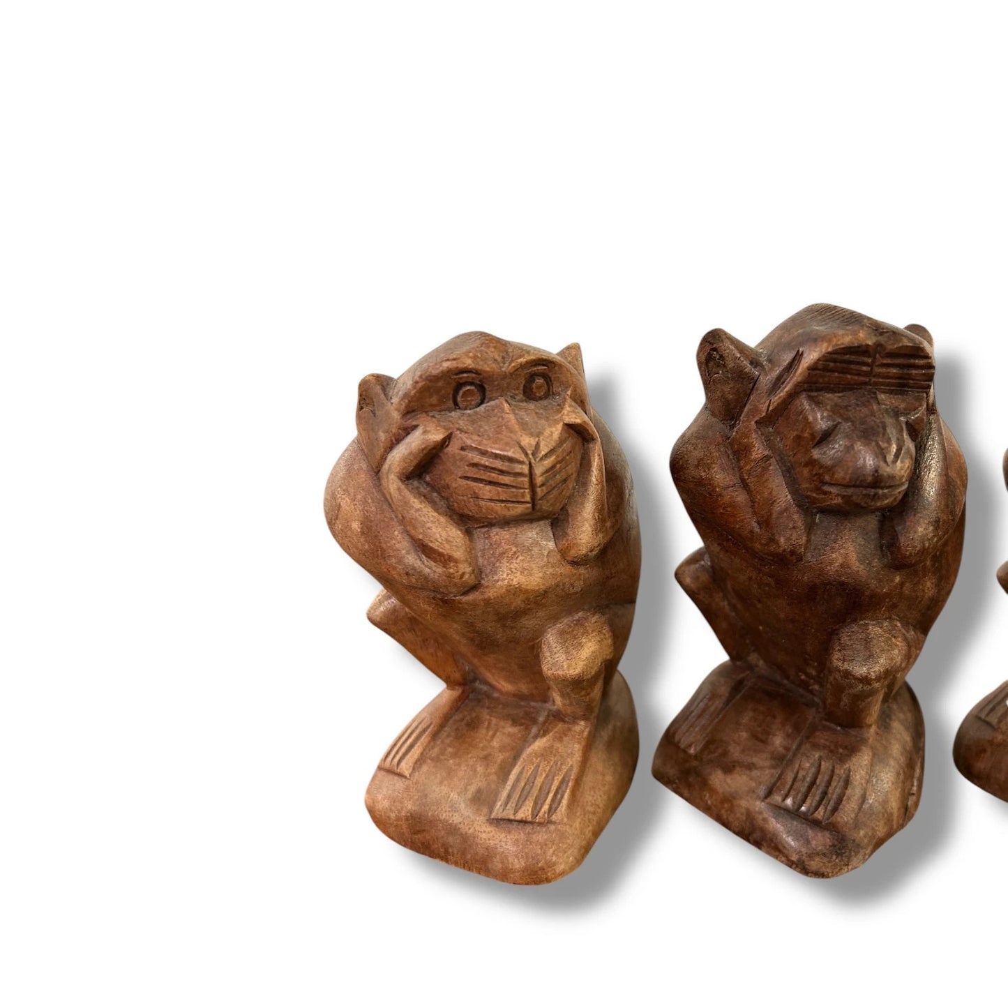 Mid Century three wise monkeys statues