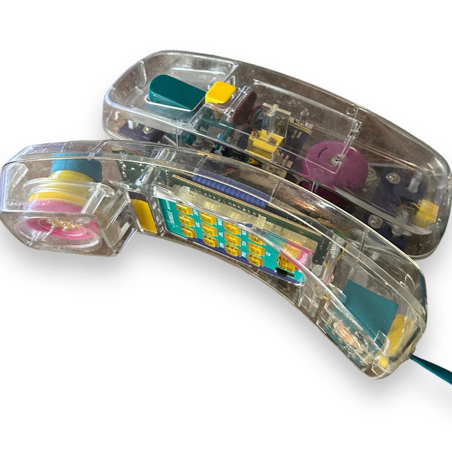 Vintage 80s Transparent Lightup Telephone