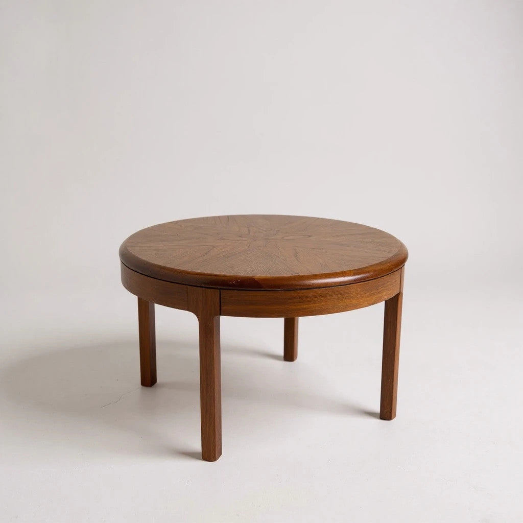 Mid Century Modern Danish Style Sunburst Coffee Table