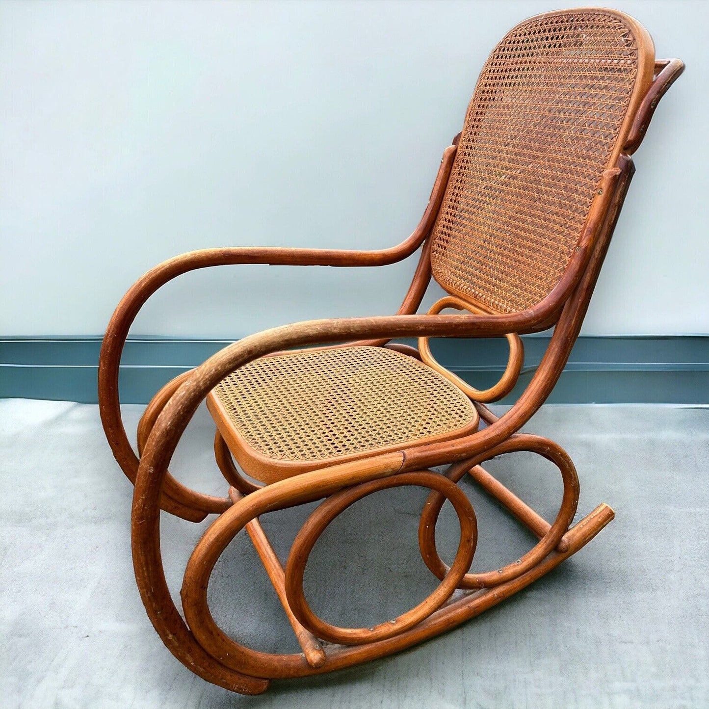 Mid Century Bentwood Rocking Chair Ligna Czechoslovakia