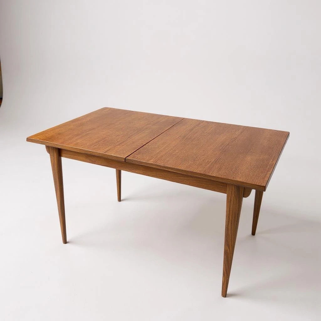 White & Newton Mid-Century Modern Teak Dining Table – British 1960s Extending Table