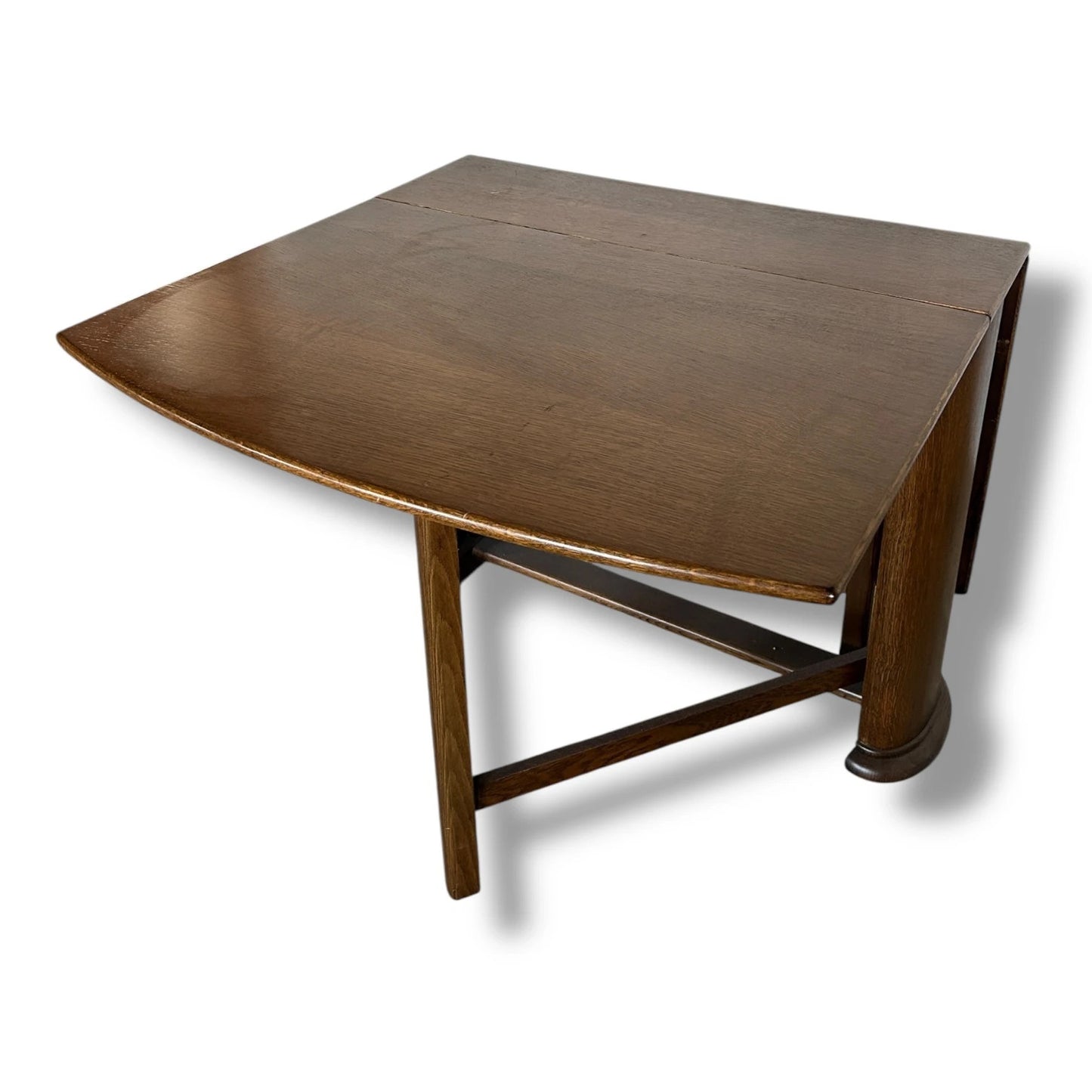 Vintage Art Deco Beautility Walnut Drop Leaf Extending Table