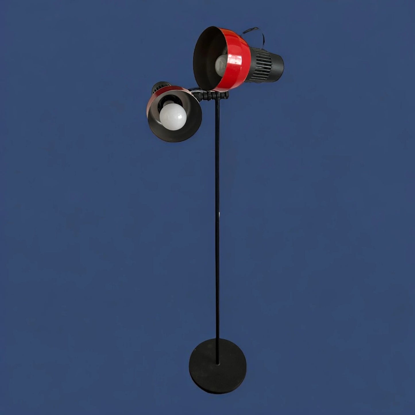 Mid Century Red and Black Floor Lamp