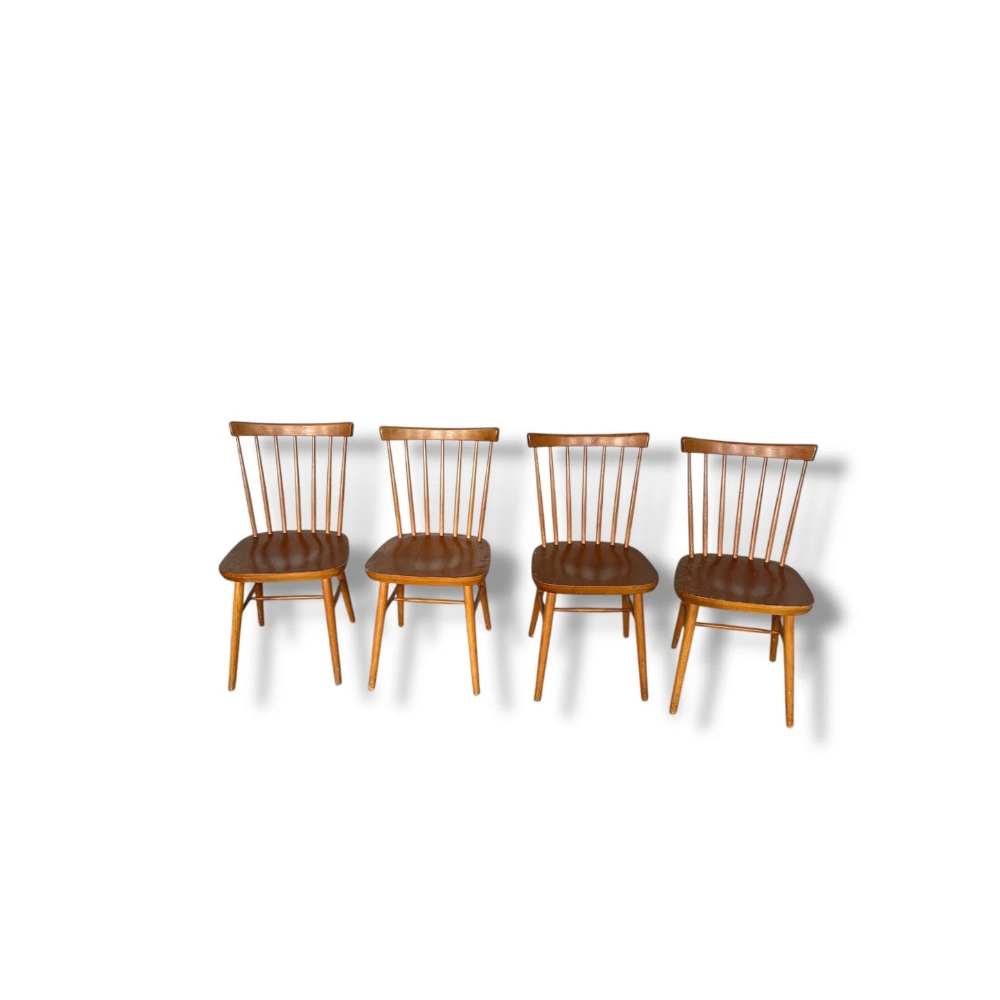 Mid Century Modern Set Of Four Danish Farmhouse Dining Chairs By Farstrup