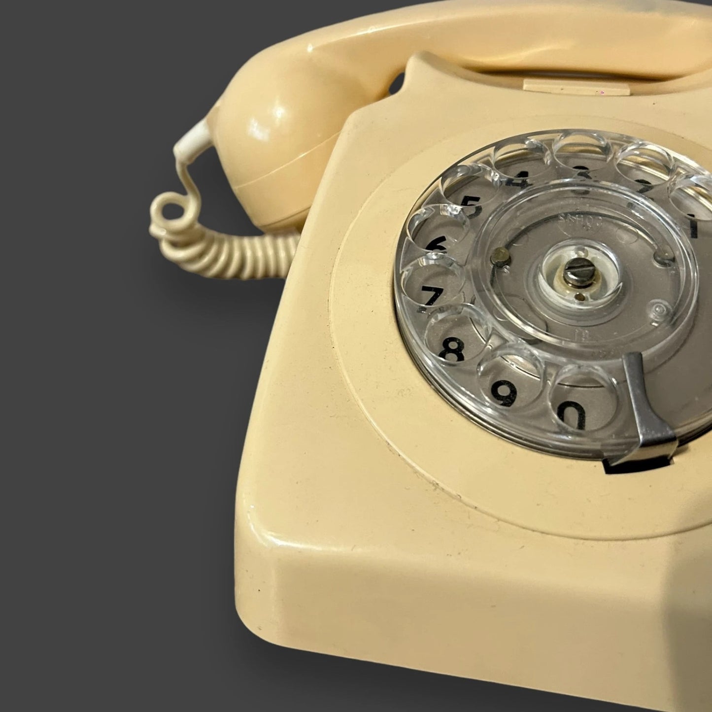 Mid Century Cream Rotary Telephone