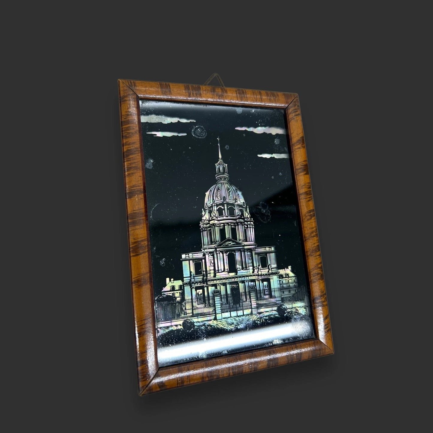 Vintage 1970s insane Asylum Paris France picture frame