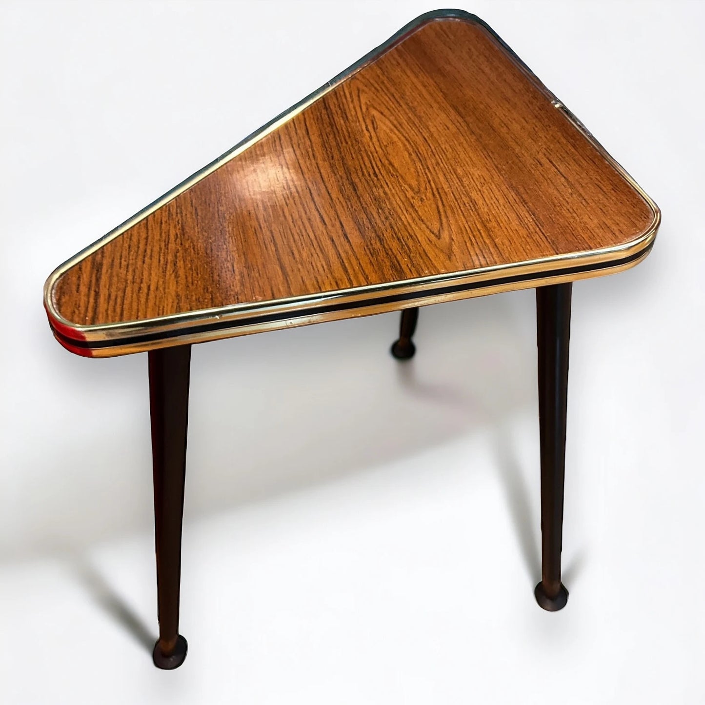 Mid century triangular side table