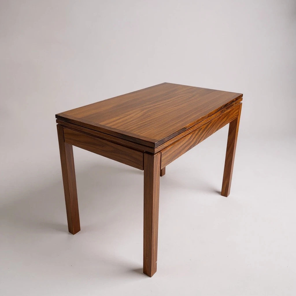 Mid Century Danish Teak Games Table | Vintage 1960s Convertible Card Table