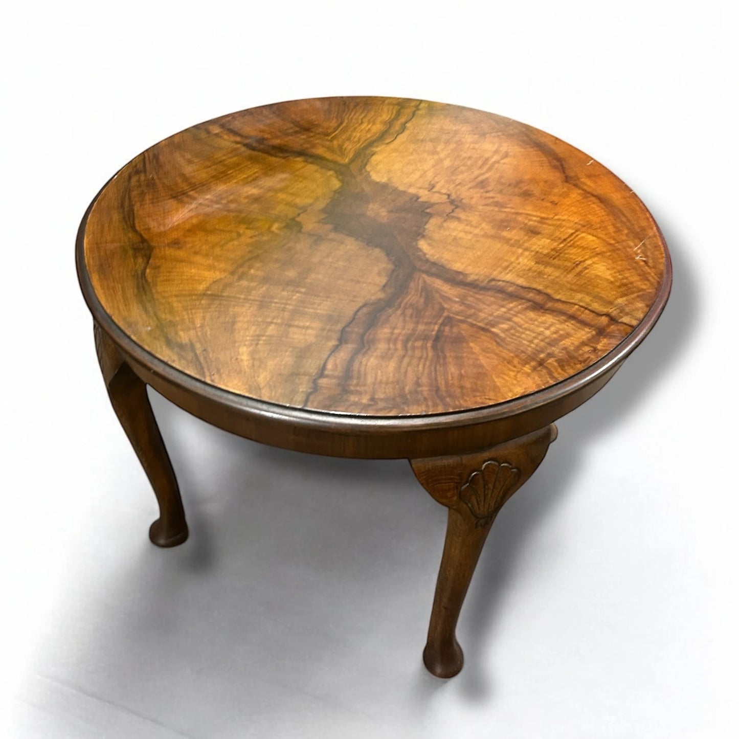 Mid Century Round Walnut Coffee Table