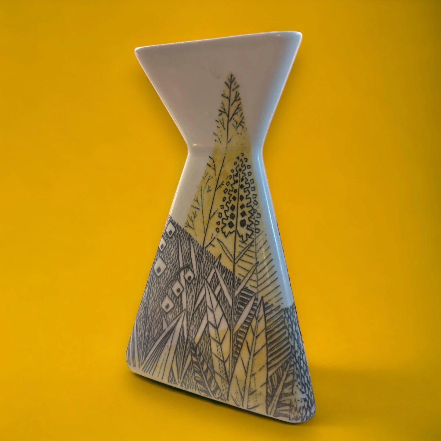 Mid Century Swedish Triangla Vase
