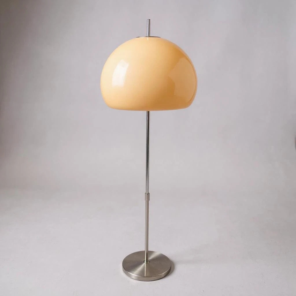 Mid Century Guzzini Mushroom Floor Lamp | Fibreglass & Chrome Vintage Lighting