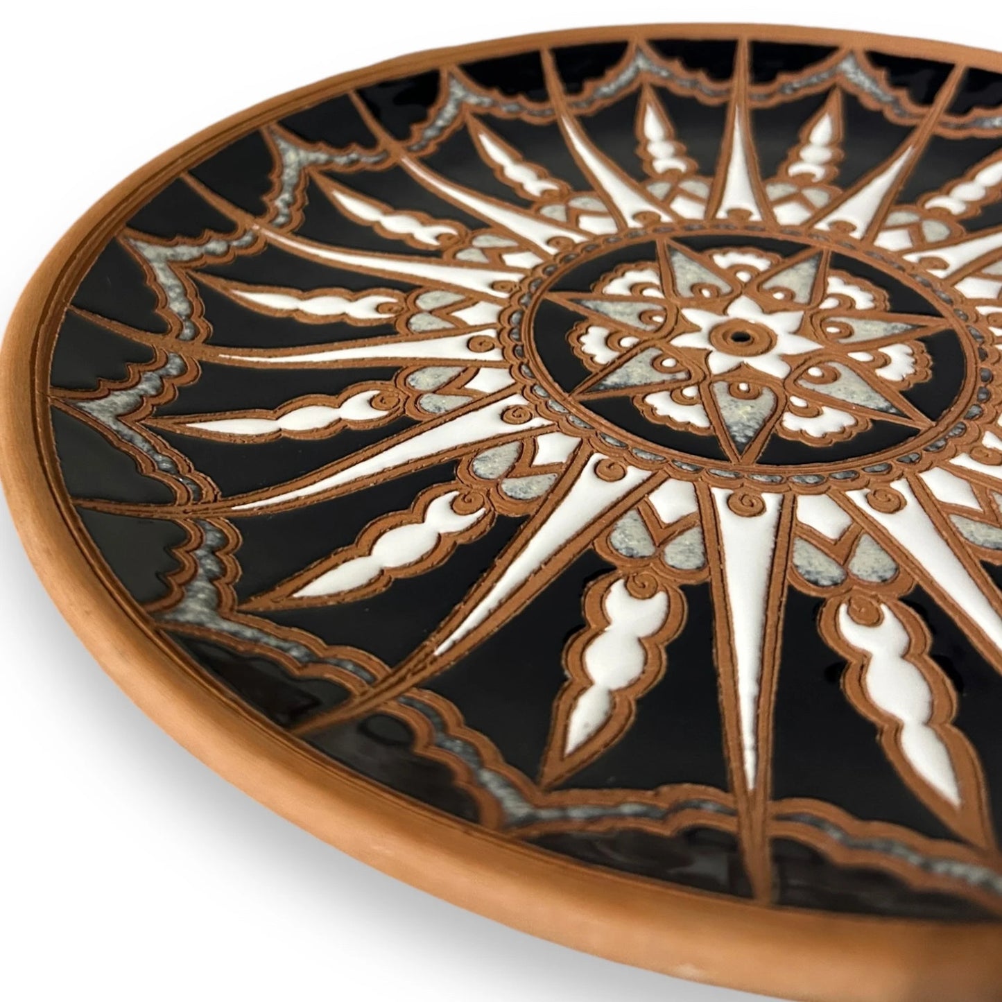 Vintage 1970s Handpainted Greek Clay Plate