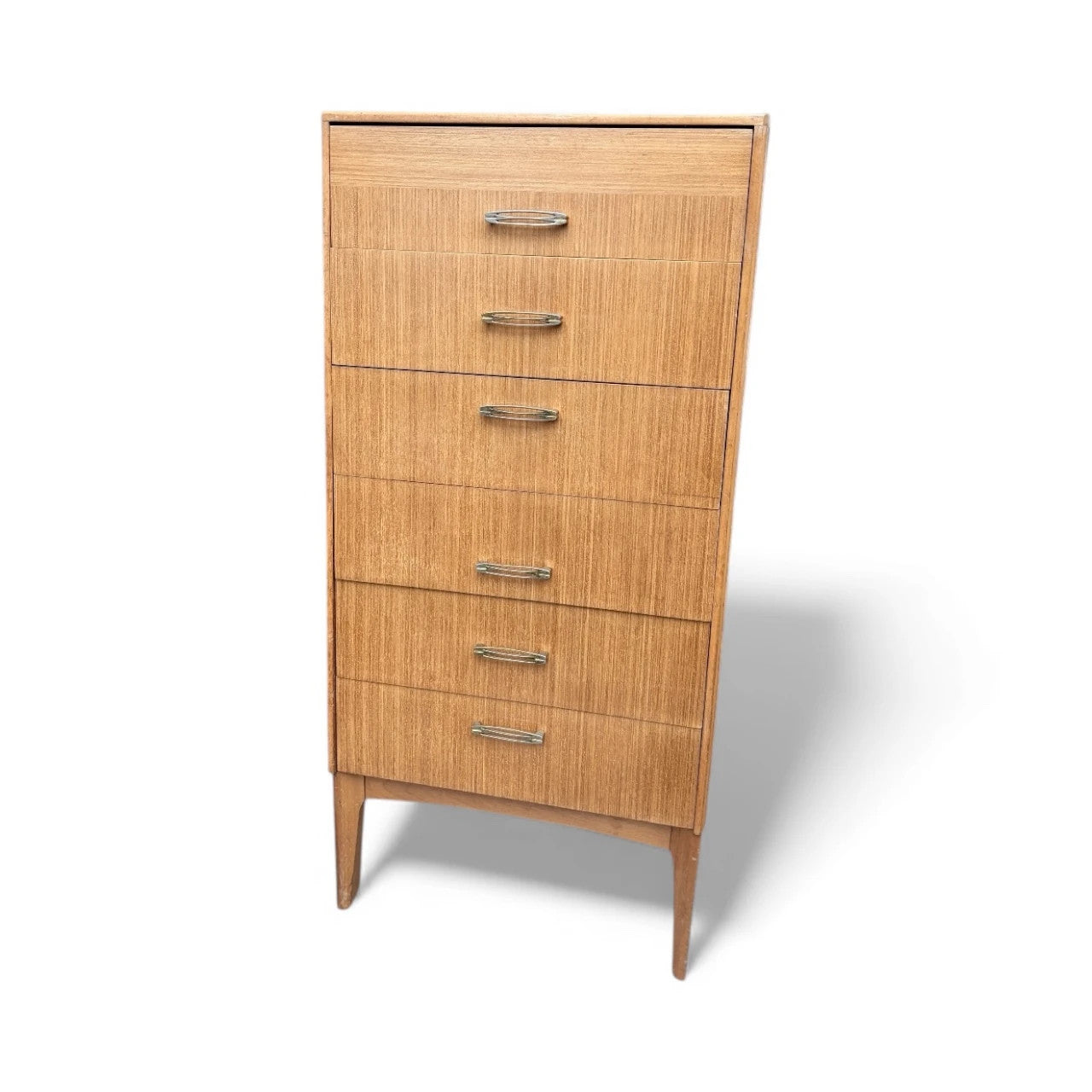 Mid Century Avalon Tallboy Chest of Drawers | Vintage Teak Bedroom Storage