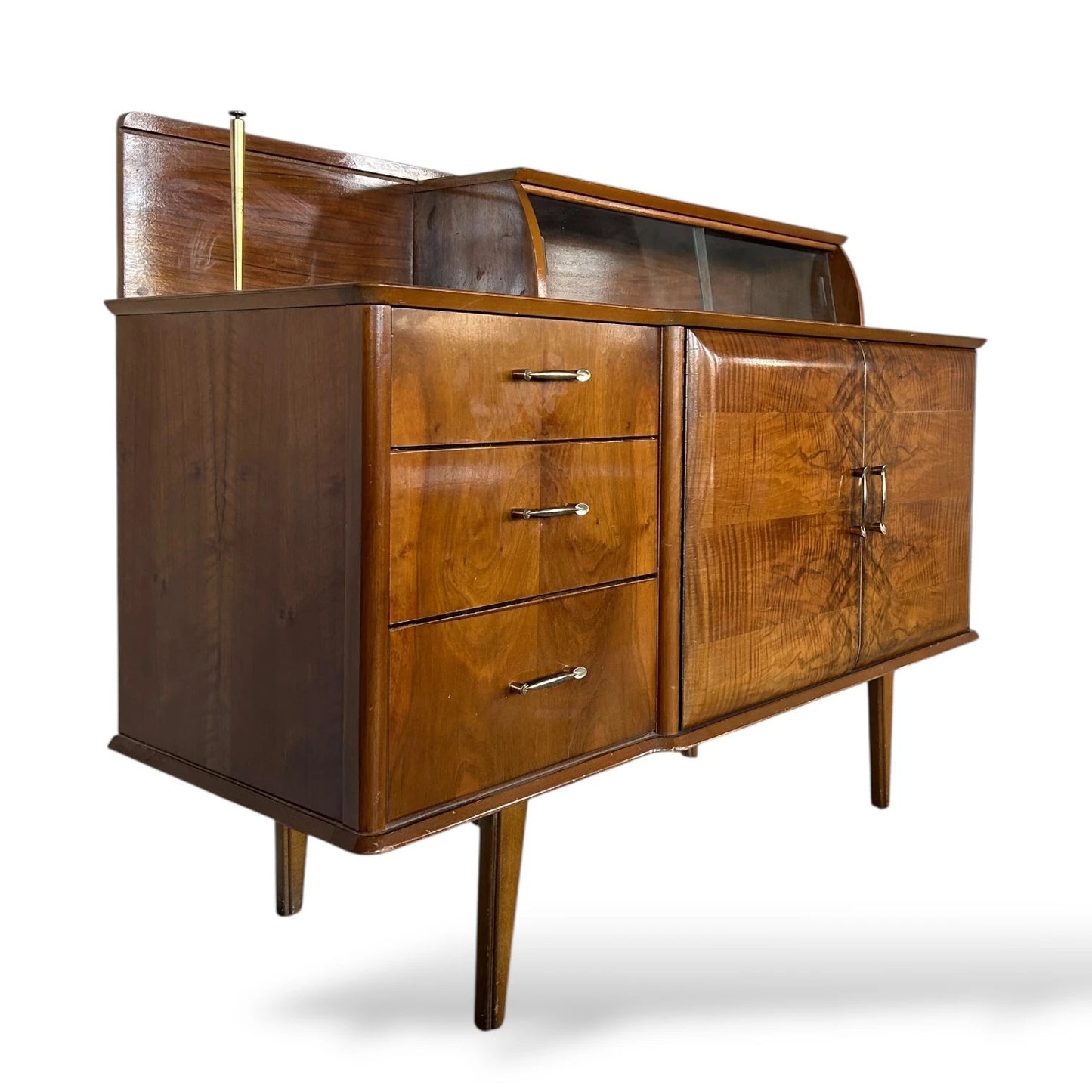 Vintage Lebus Walnut Sideboard – Mid Century Modern Cabinet