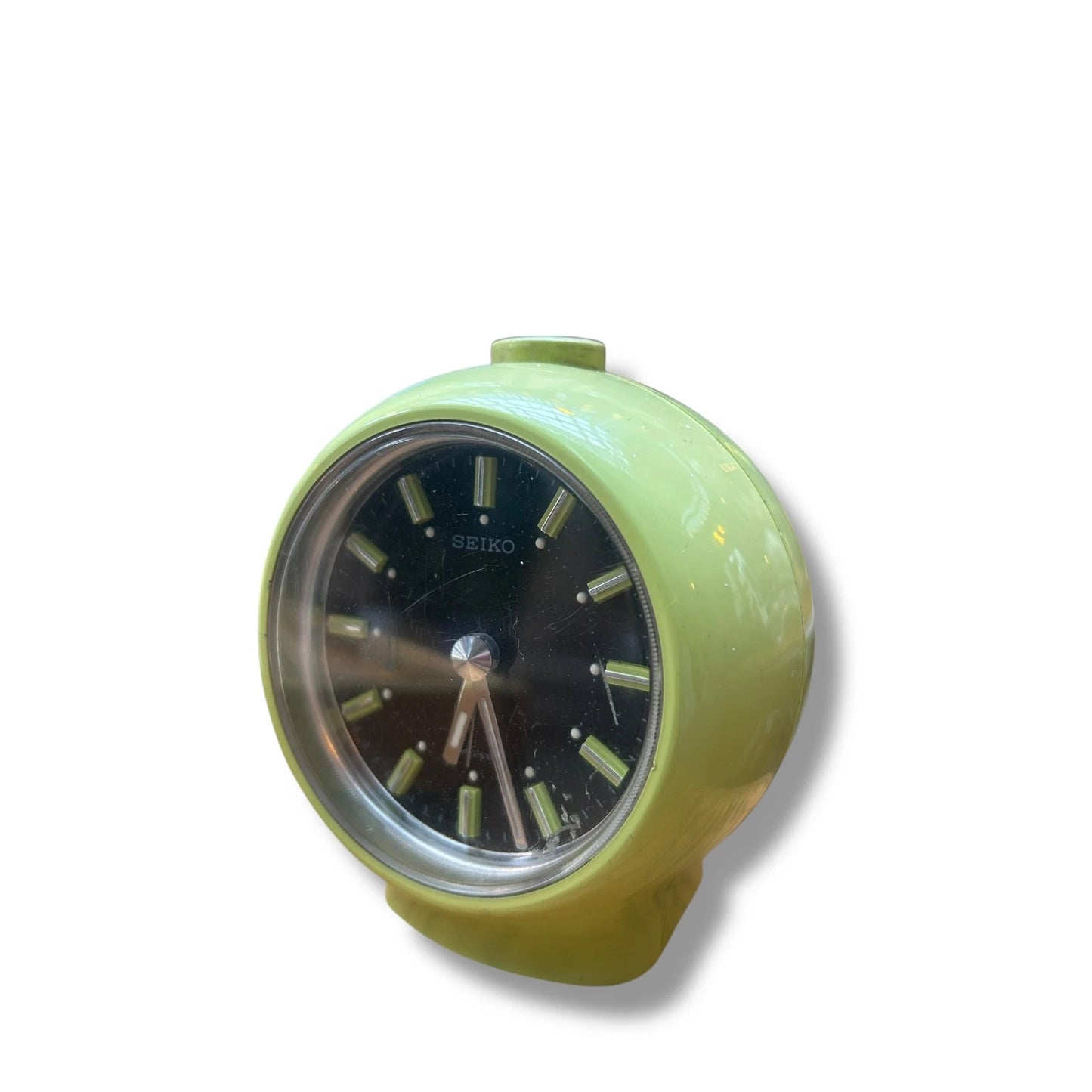 Mid Century Space Age Lime Green Seiko Table Clock