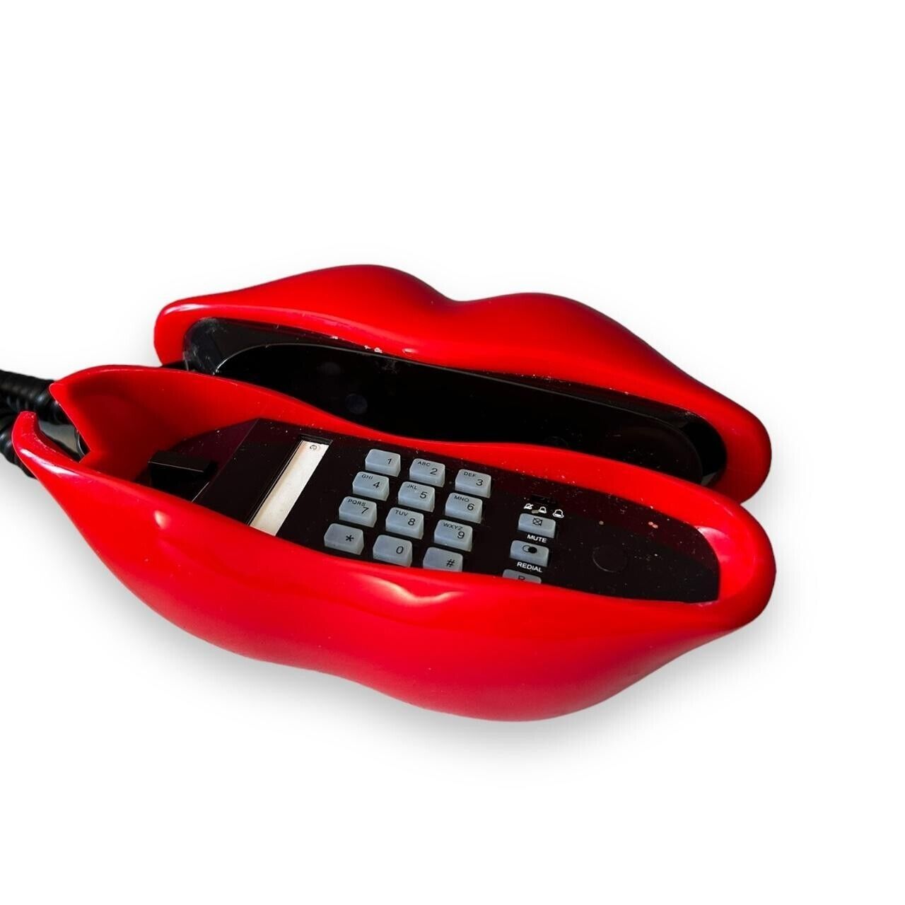 Vintage 1990s Pop Art Lips Telephone Landline