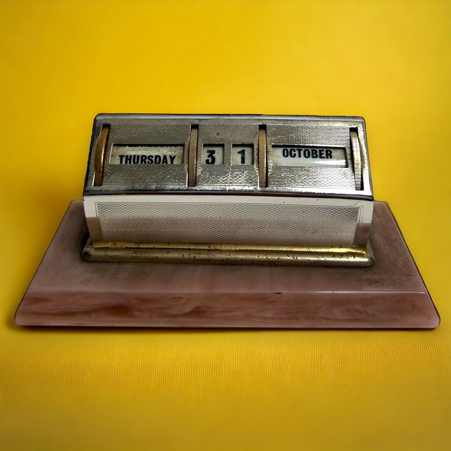 Mid Century Brass Perpetual Calendar
