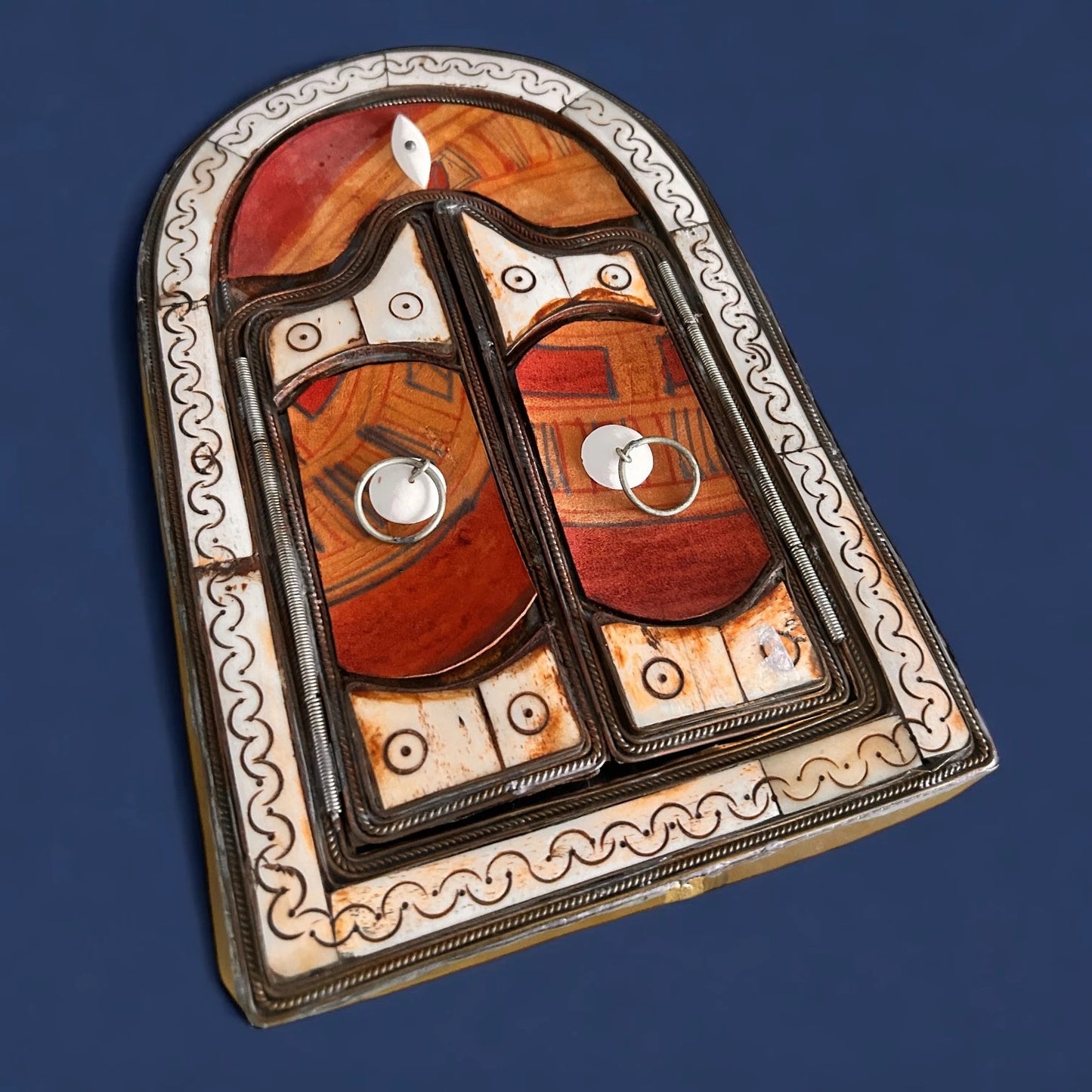 Vintage 1970s Moroccan Window Mirror