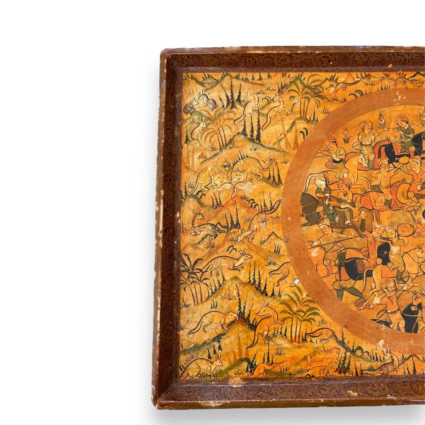 Vintage Kashmir Papier Mache Tray