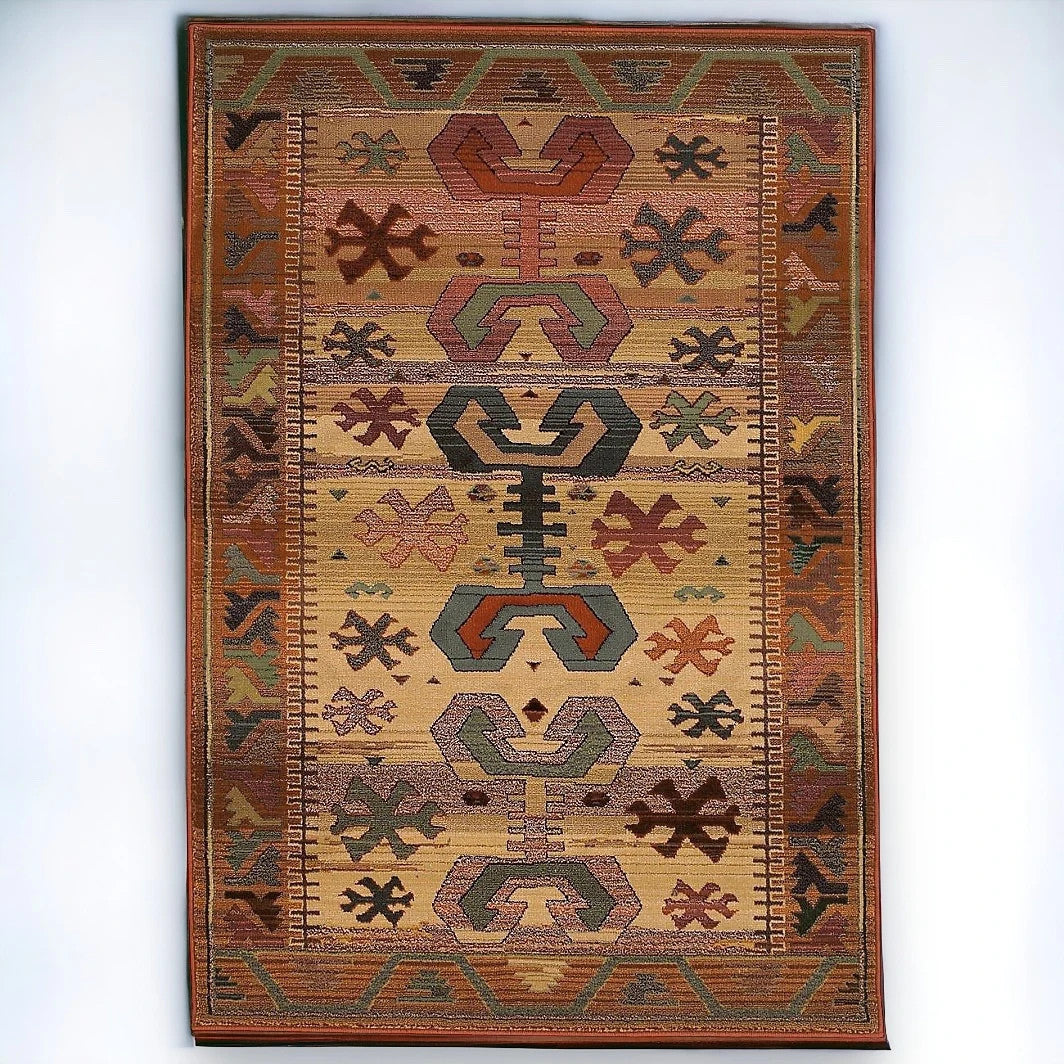 Traditional Persian Abstract Geometric Oriental Rug