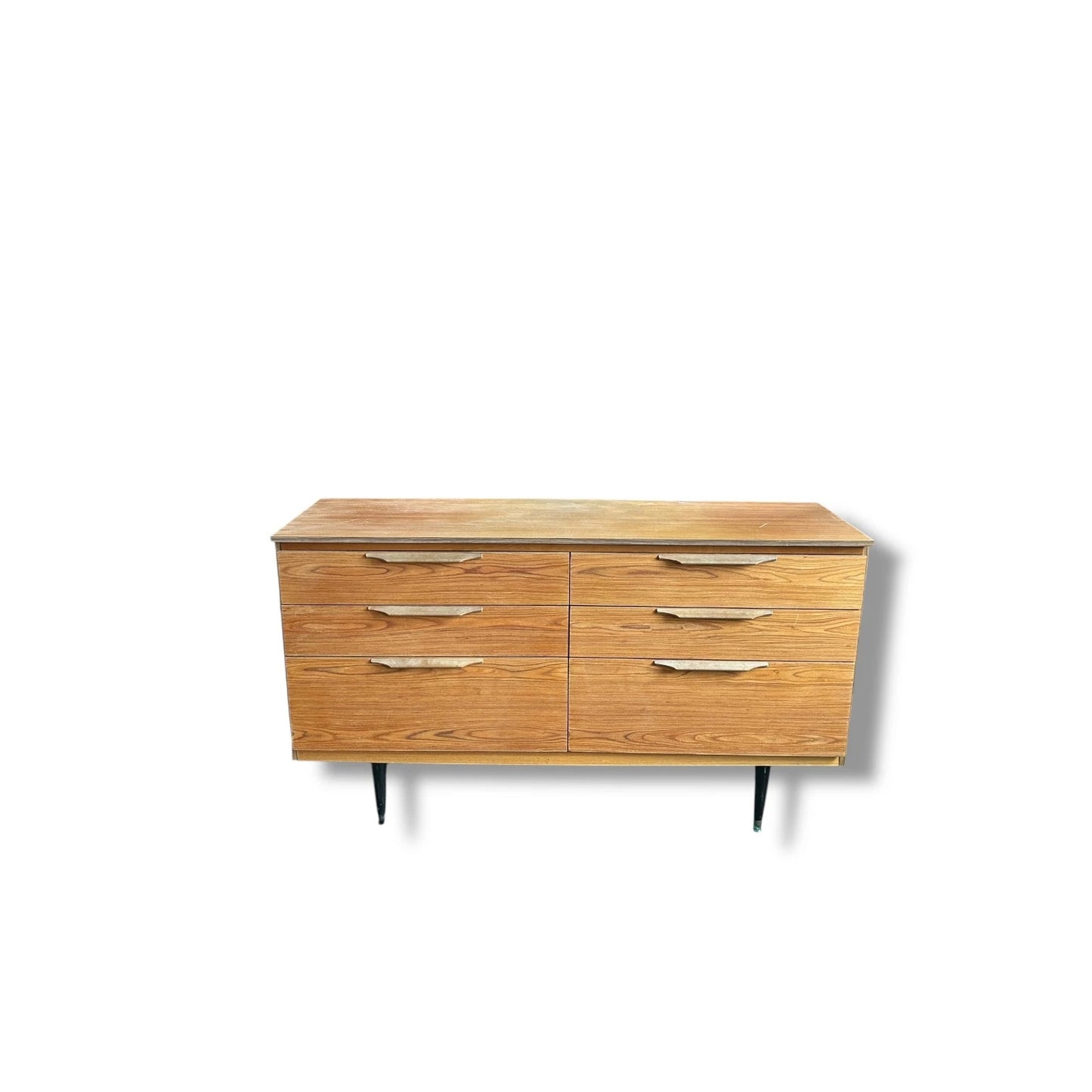 Mid Century Modern Teak Storage Drawers Chest of Drawers Tall Boy
