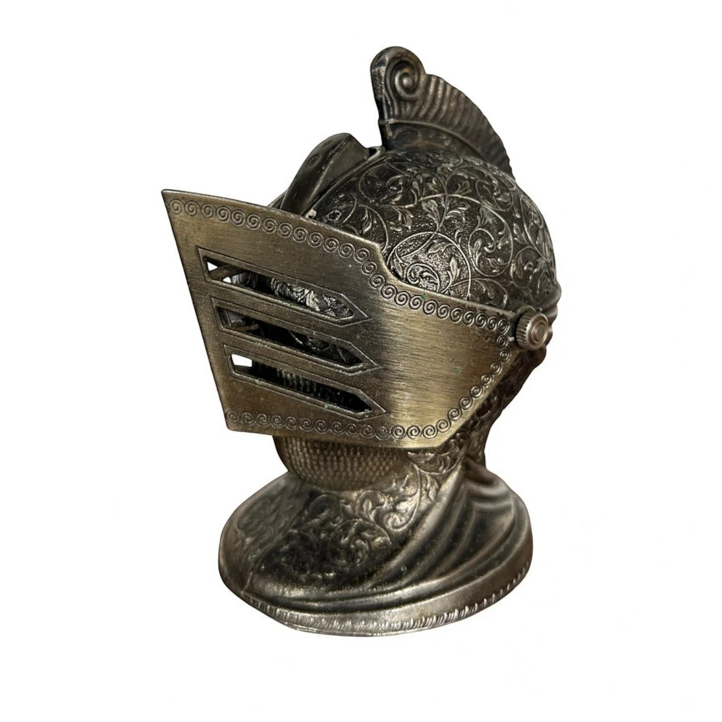 Mid Century Modern Japanese Medieval Knight Helmet Tabletop Decorative Lighter