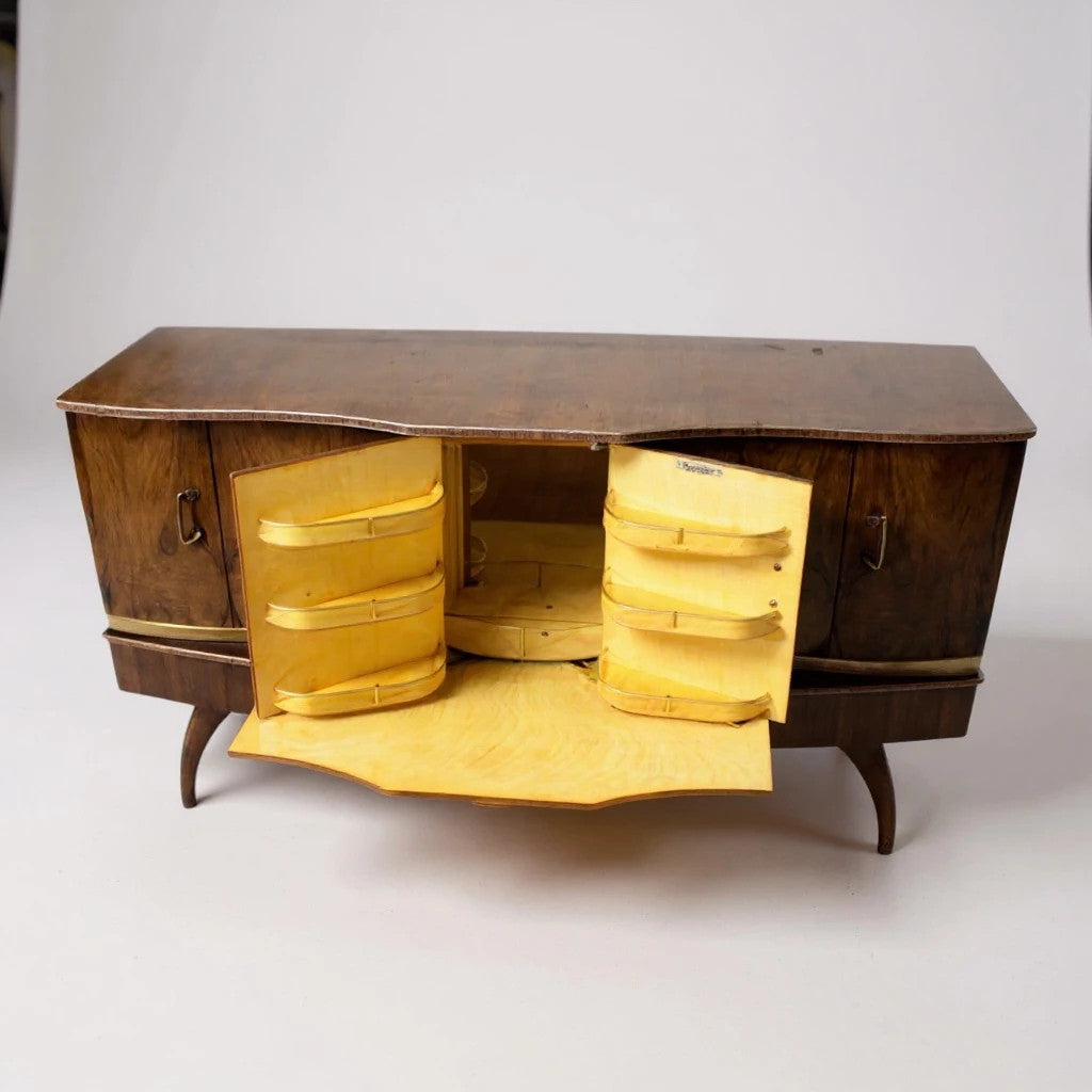 Beautility Cocktail Sideboard, Mid Century Drinks Cabinet, 1950s Vintage Bar Storage