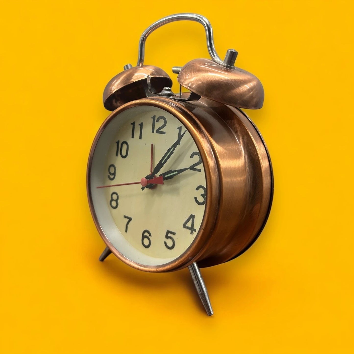 Vintage 1980s Copper Alarm Clock