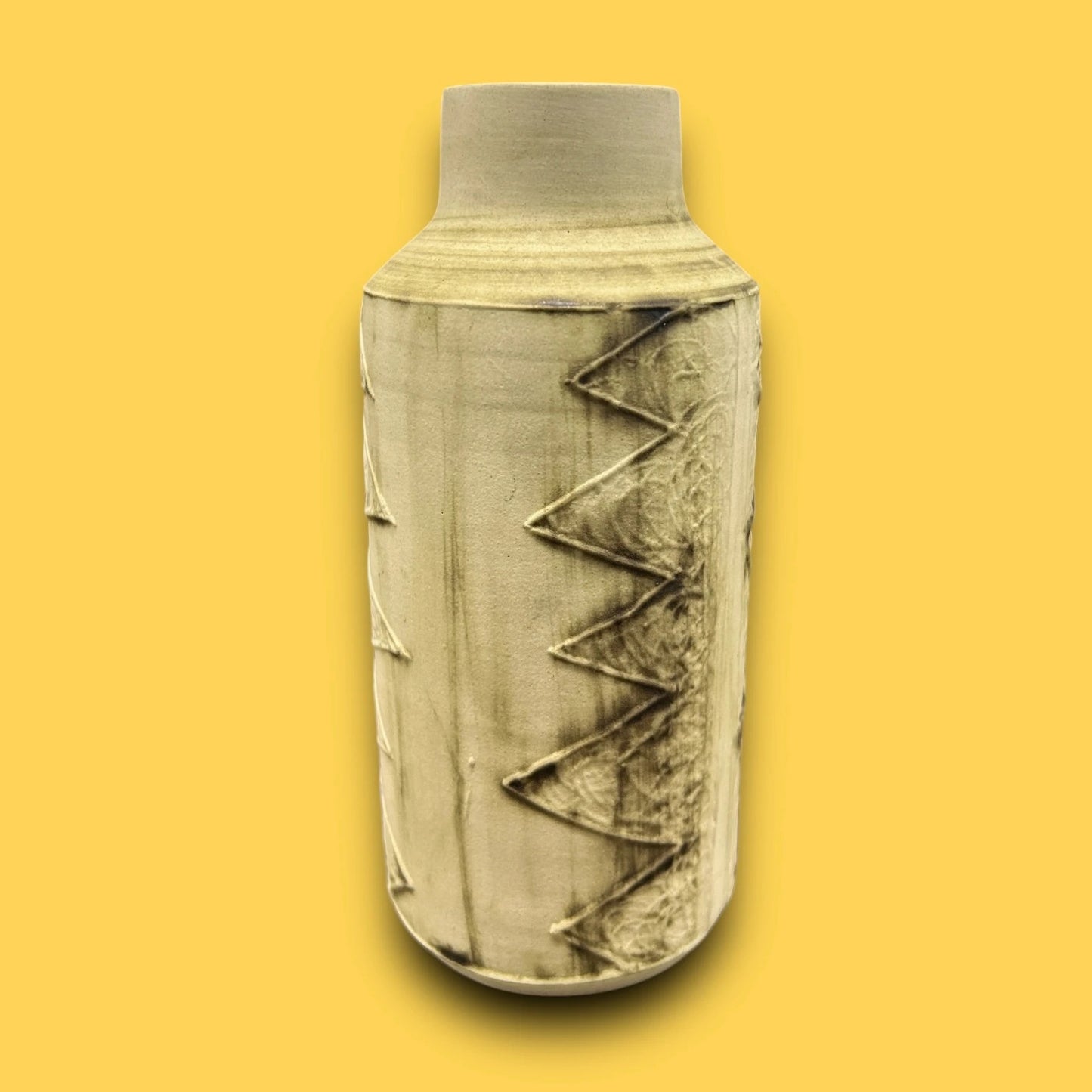 Mid century carn Cornish pottery troika style vase