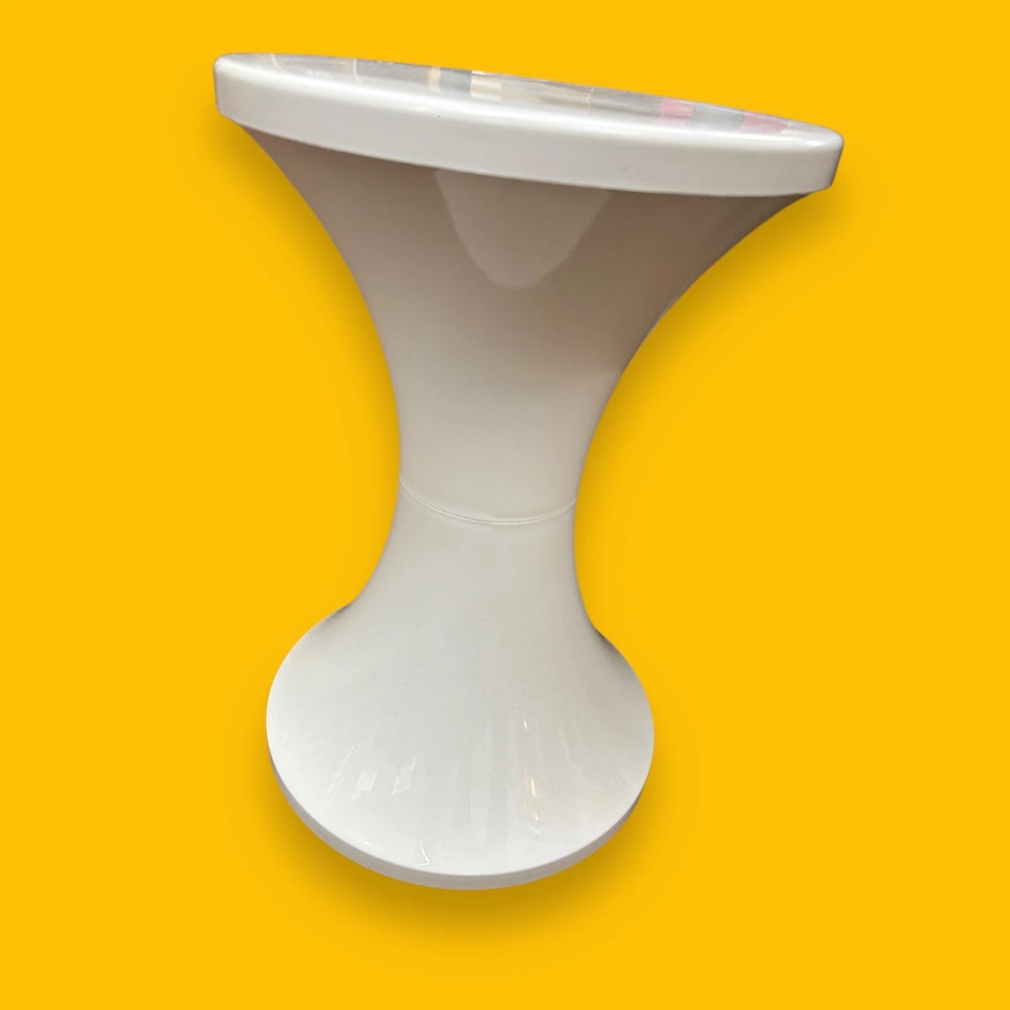 Mid Century Tam Tam White Stool