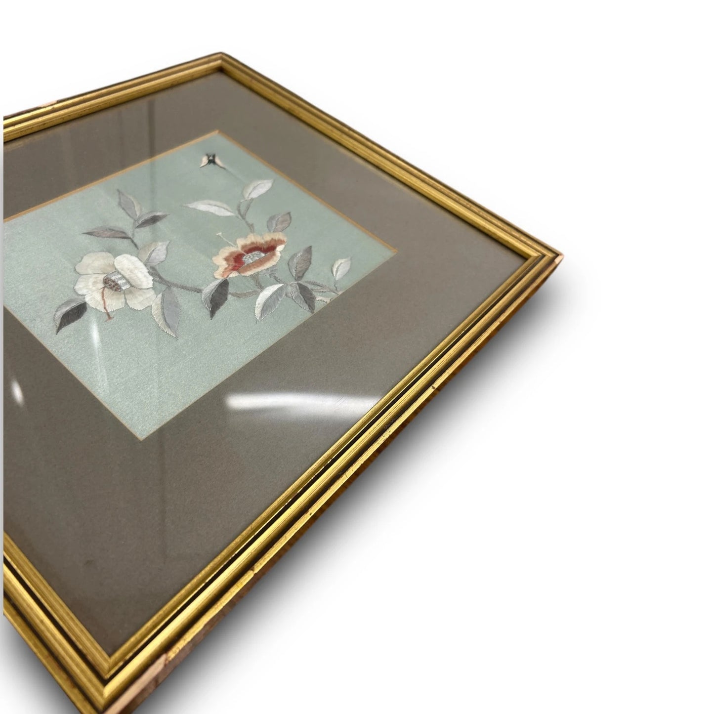 Vintage 1970s Chinese Silk Tapestry Frame