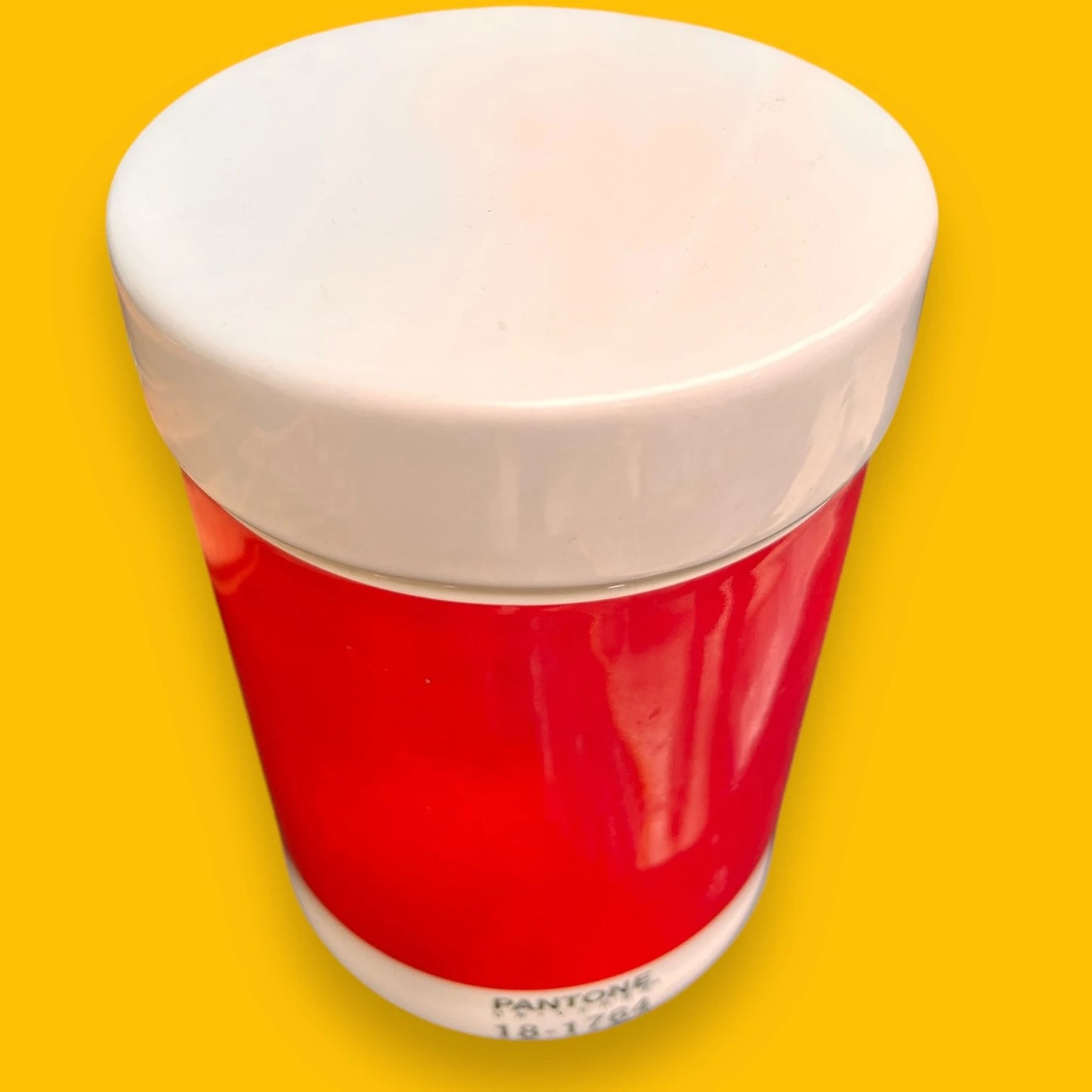 Vintage Pantone Red Coffee Jar