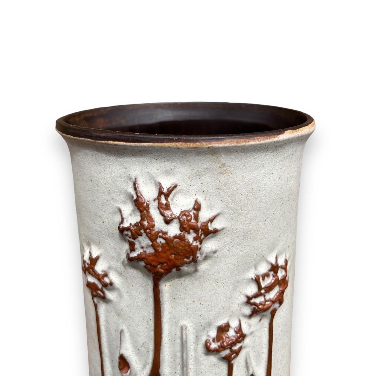 Vintage 1970s Shelf Pottery Floral Vase