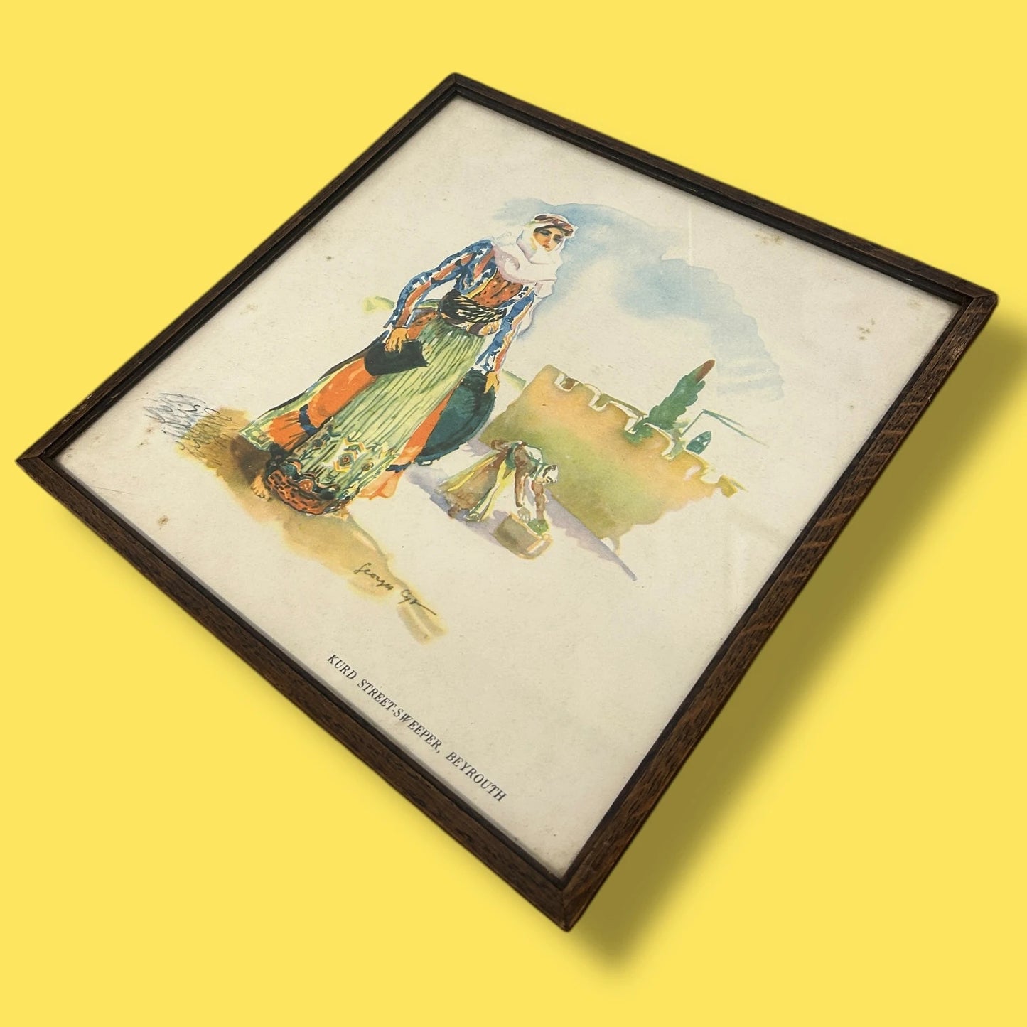 Vintage Lebanese Art Georges Cyr Framed Print