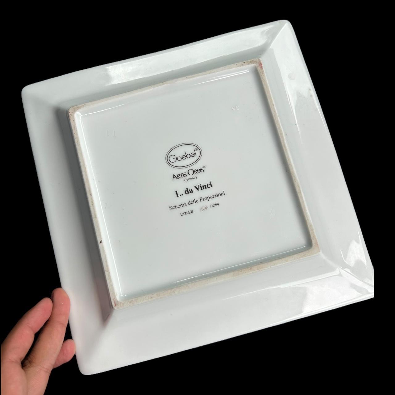 Vintage 90s Leonardo Da Vinci Vitruvian Man Trinket Tray