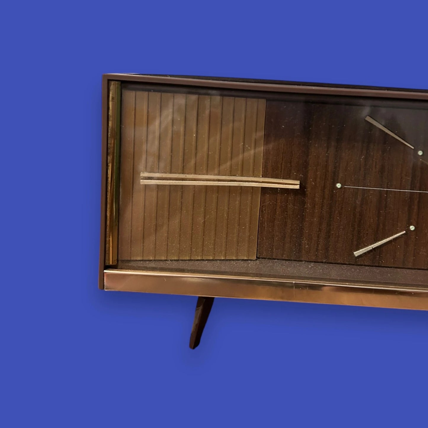 Mid Century Brown Rhythm Japanese Clock