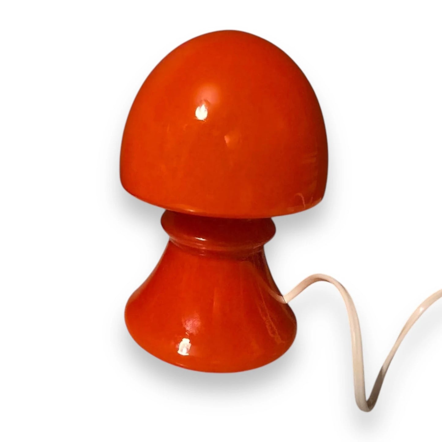 Mid Century Danish Holmegaard Orange Mushroom Lamp