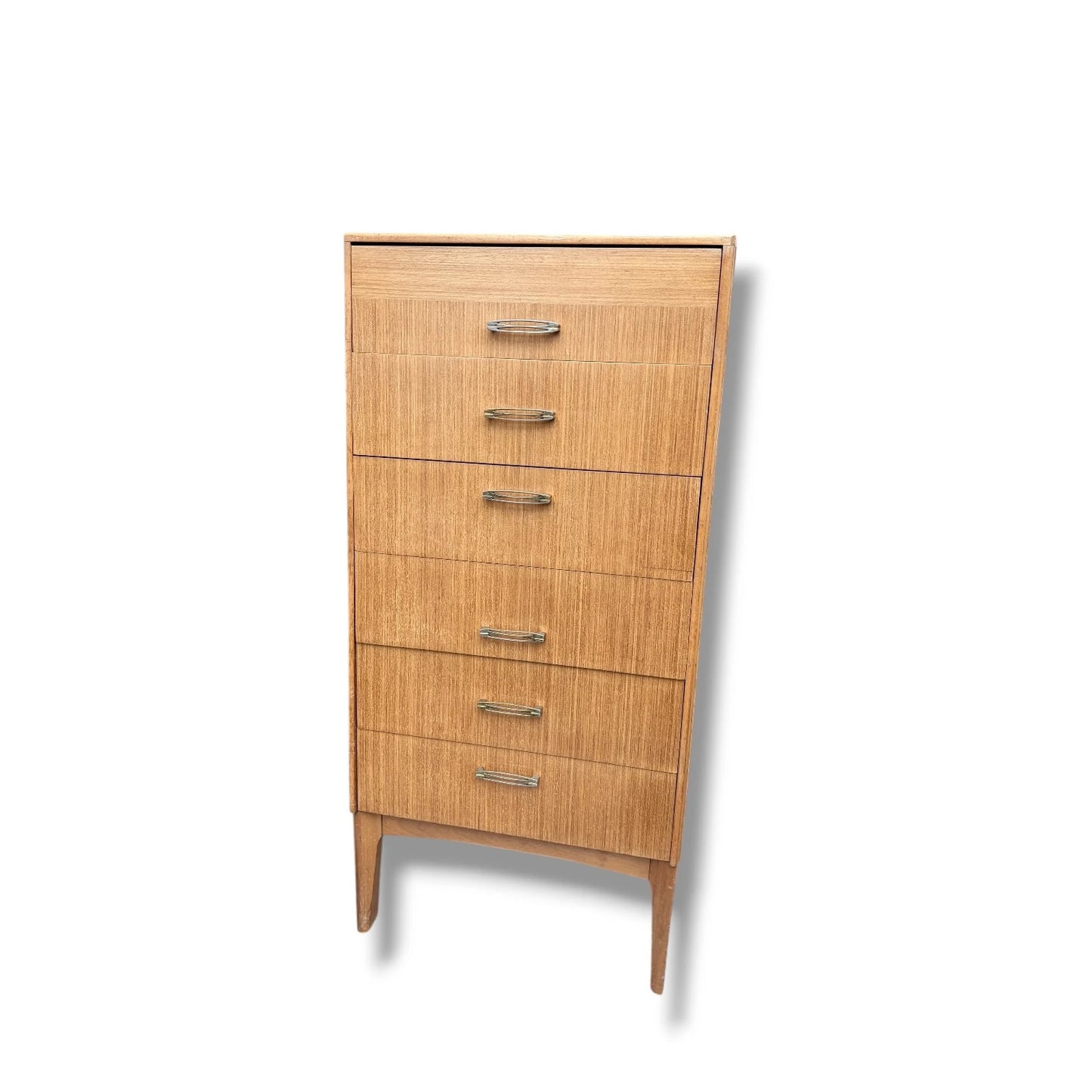 Mid Century Avalon Tallboy Chest of Drawers | Vintage Teak Bedroom Storage
