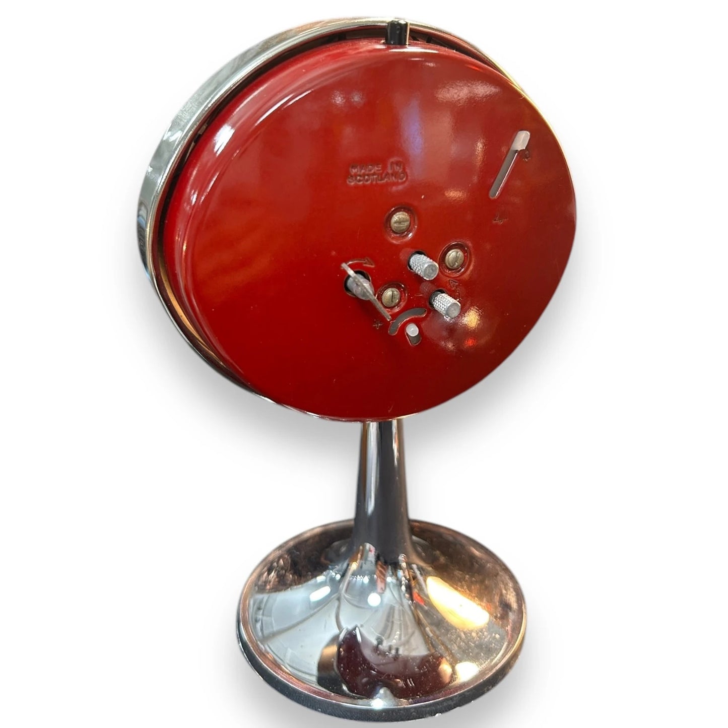 Mid Century Red Westclox Alarm Clock