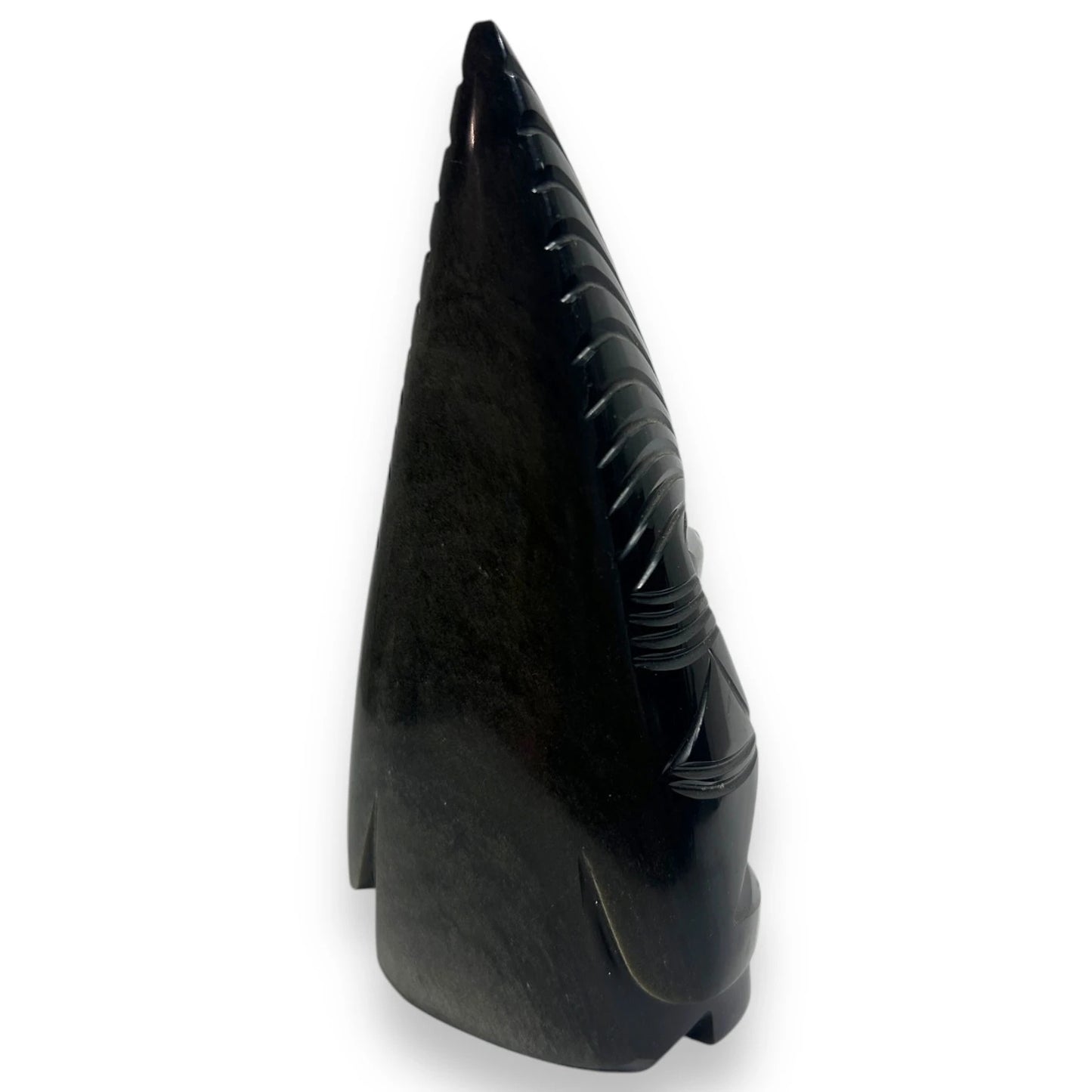 Vintage 1960s Aztec Obsidian Statue